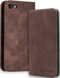 Bodycell Θήκη - Πορτοφόλι Apple iPhone SE 2022 / 2020 / 8 / 7 - Dark Brown (5206015057434)