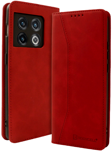 Bodycell Θήκη - Πορτοφόλι OnePlus 10 Pro - Red (5206015015946)