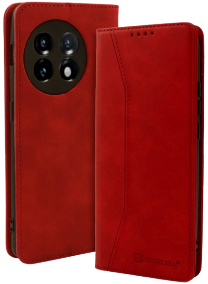 Bodycell Θήκη - Πορτοφόλι OnePlus 11 - Red (5206015022180)