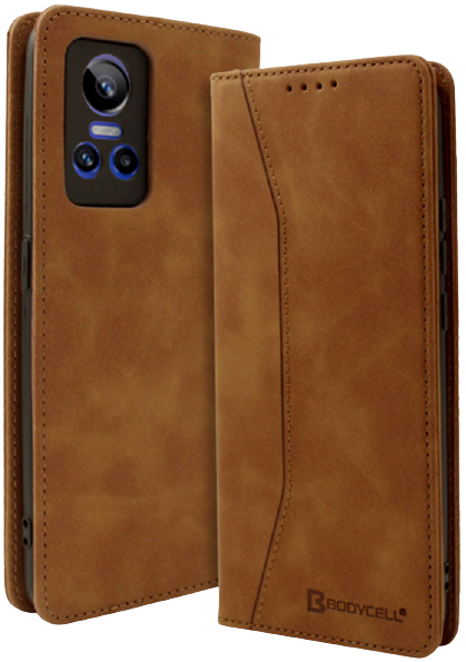 Bodycell Θήκη - Πορτοφόλι Realme GT Neo 3 - Brown (5206015018879)