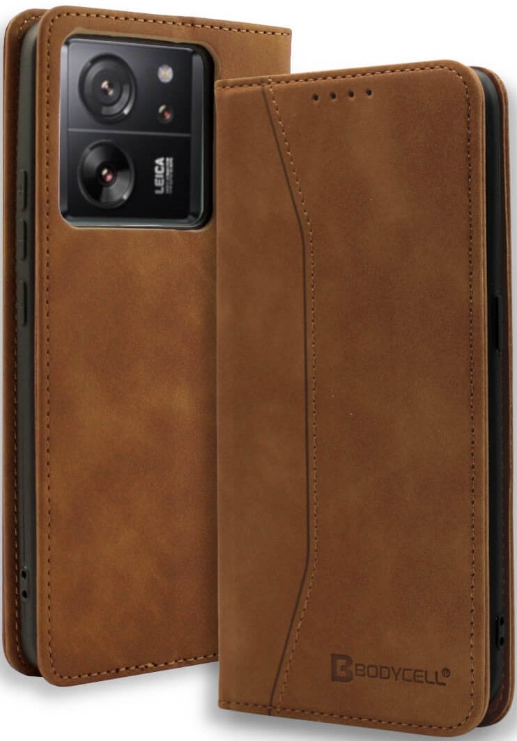 Bodycell Θήκη - Πορτοφόλι Xiaomi 13T / 13T Pro - Brown (5206015072109)