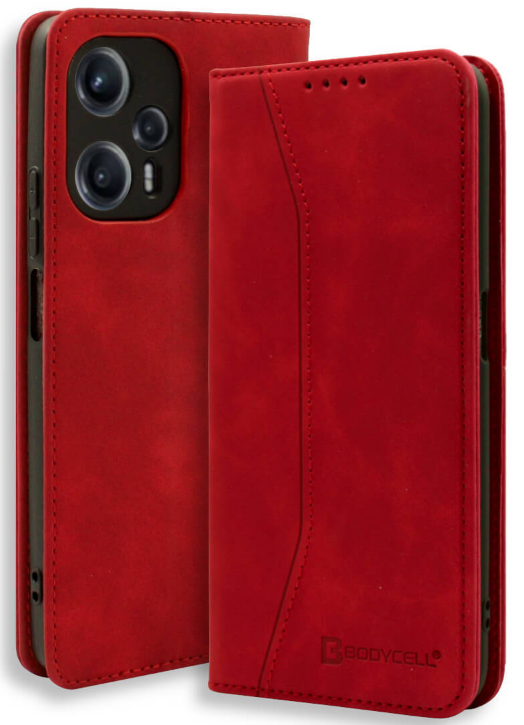 Bodycell Θήκη - Πορτοφόλι Xiaomi Poco F5 - Red (5206015021718)