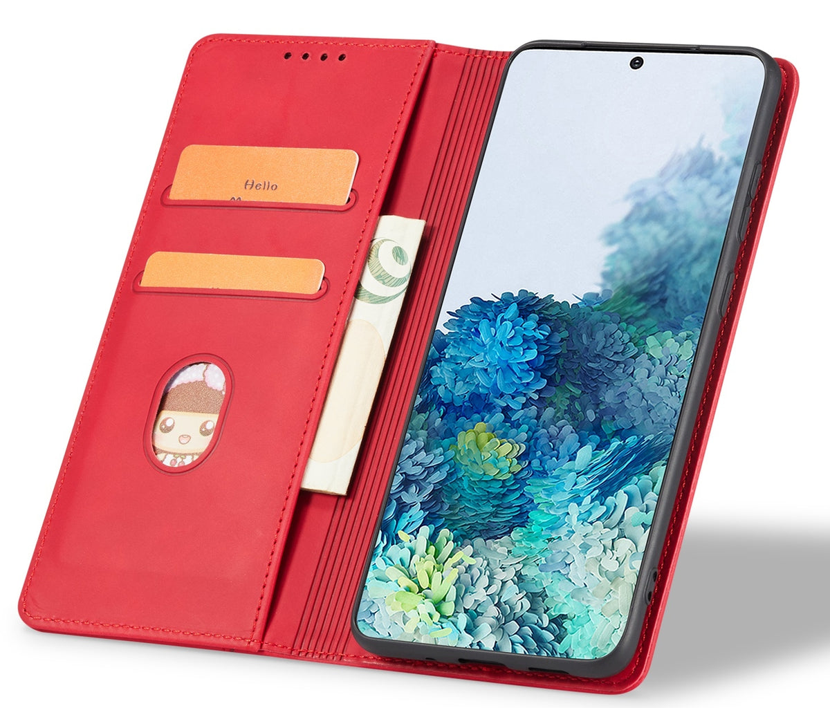 Bodycell Θήκη - Πορτοφόλι Xiaomi Redmi 12 - Red (5206015025655)