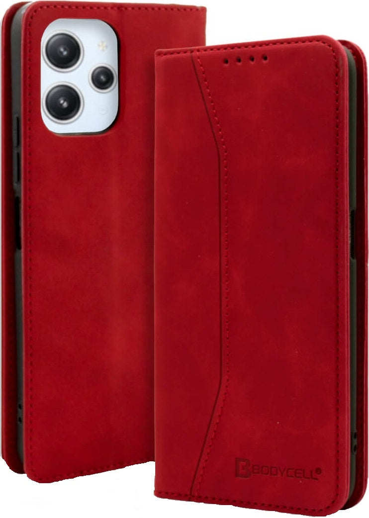 Bodycell Θήκη - Πορτοφόλι Xiaomi Redmi 12 - Red (5206015025655)