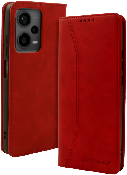 Bodycell Θήκη - Πορτοφόλι Xiaomi Redmi Note 12 5G - Red  (5206015019494)