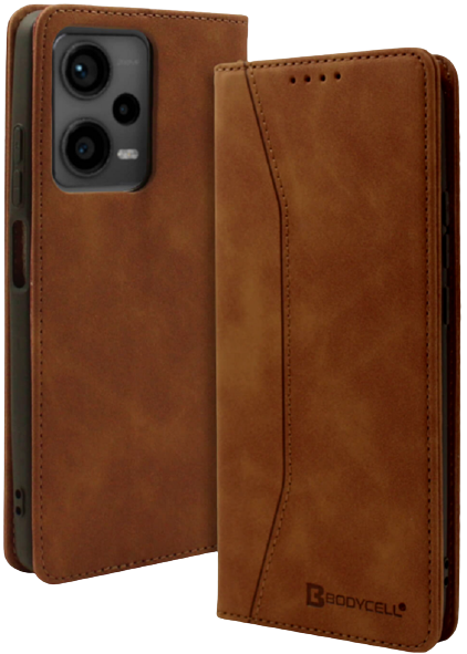 Bodycell Θήκη - Πορτοφόλι Xiaomi Redmi Note 12 Pro 5G - Brown (5206015019531)