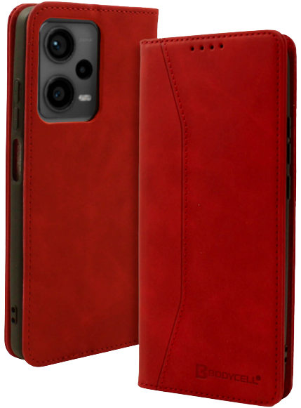 Bodycell Θήκη - Πορτοφόλι Xiaomi Redmi Note 12 Pro 5G - Red (5206015019548)