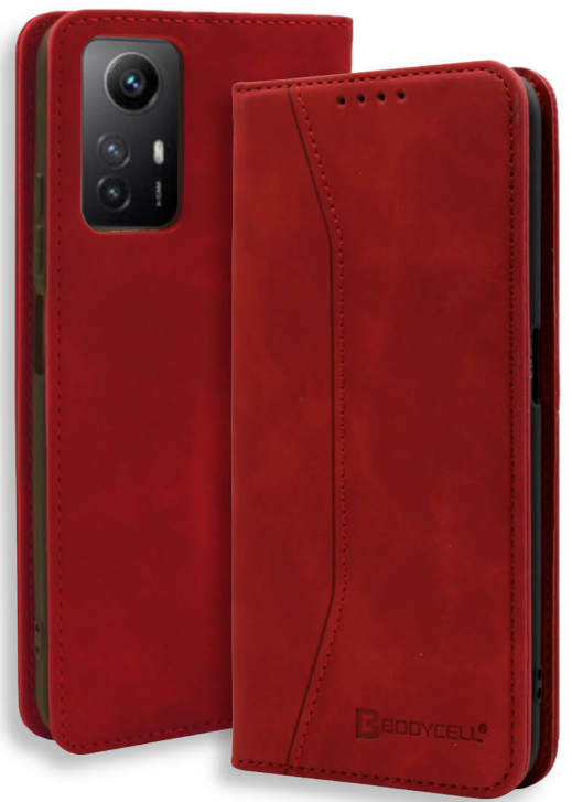 Bodycell Θήκη - Πορτοφόλι Xiaomi Redmi Note 12S - Red (5206015021619)
