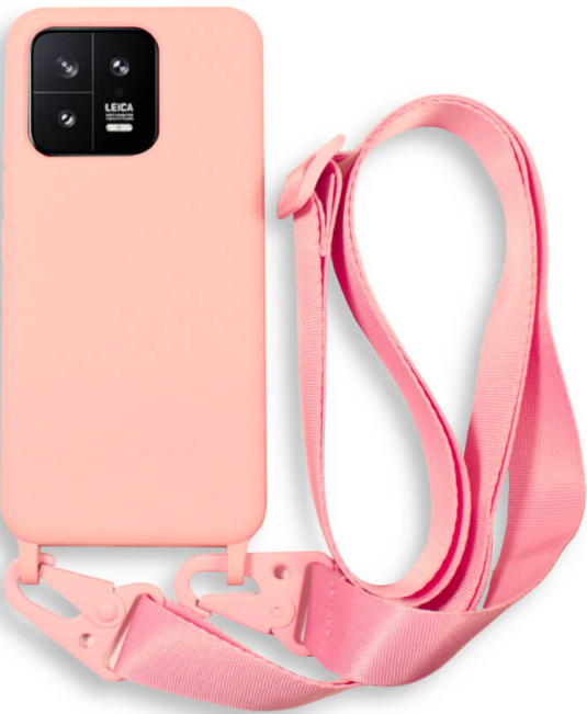 Bodycell Θήκη Σιλικόνης με Λουράκι Λαιμού - Xiaomi 13 - Pink (5206015031199)