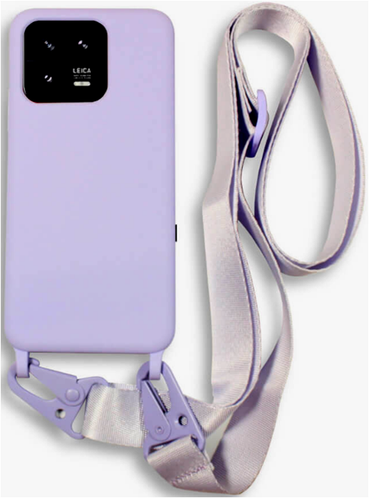 Bodycell Θήκη Σιλικόνης με Λουράκι Λαιμού - Xiaomi 13 Pro - Violet (5206015023521)