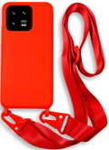 Bodycell Θήκη Σιλικόνης με Λουράκι Λαιμού - Xiaomi 13 - Red (5206015026478)