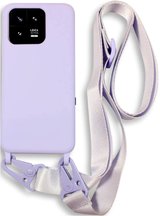 Bodycell Θήκη Σιλικόνης με Λουράκι Λαιμού - Xiaomi 13 - Violet (5206015023187)