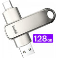 USB-A & Type-C Stick Buddi Dual Memory Stick USB 3.1 128GB για iOS & Android 5 Έτη Εγγύηση - Grey