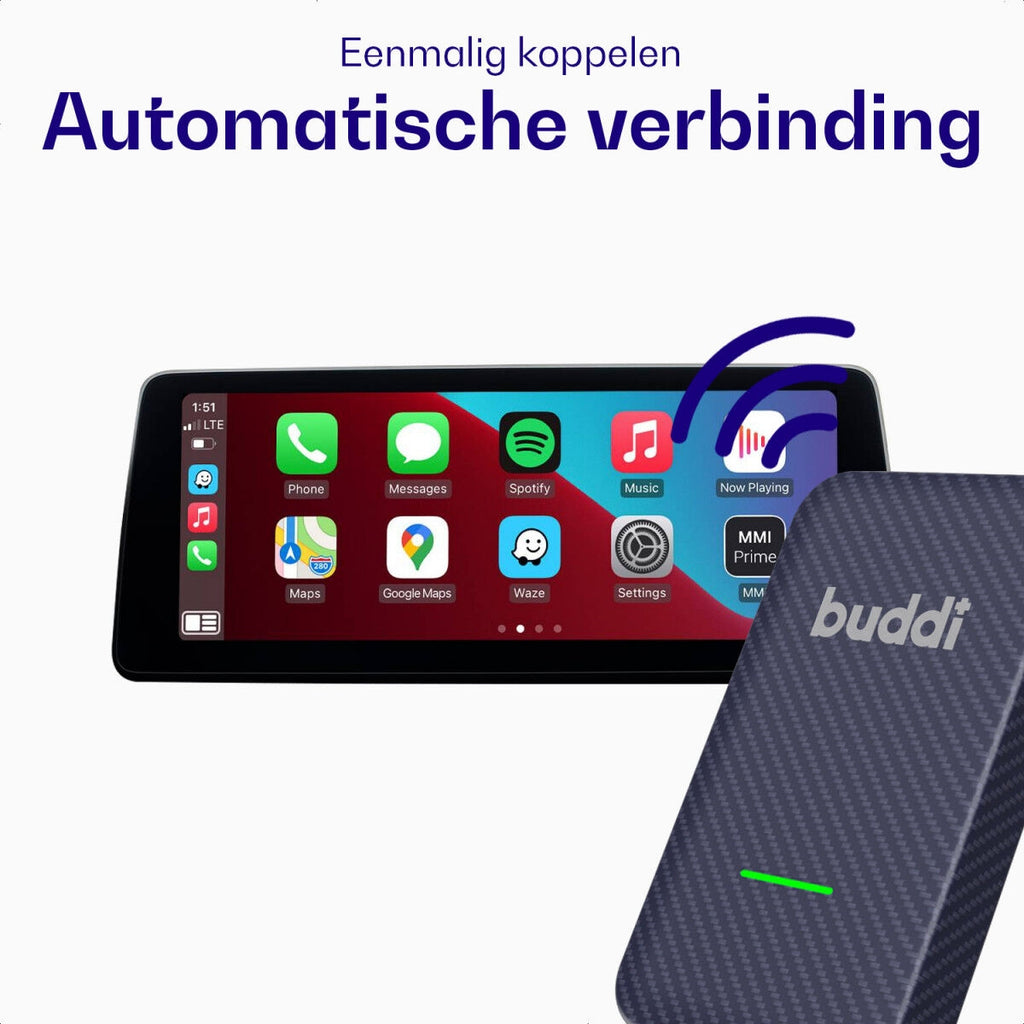 Buddi Bluetooth Apple Carplay Adapter - Ασύρματος Αντάπτορας Bluetooth για Apple CarPlay - Blue - 5 Έτη Εγγύηση (871924638767