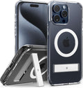 Caseology Capella Mag Kickstand - Διάφανη Ανθεκτική Σκληρή Θήκη MagSase με Kickstand - Apple iPhone 15 Pro - Clear / White (A