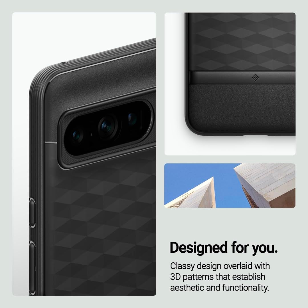Caseology Parallax - Ανθεκτική Θήκη Σιλικόνης - Google Pixel 8 Pro - Matte Black (ACS06335)