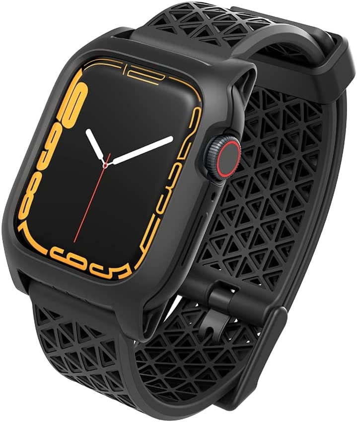 Catalyst Ανθεκτική Θήκη Active Defence και Λουράκι Σιλικόνης Apple Watch 9 / 8 / 7 41mm - Stealth Black (CAT41DROP7BLK)