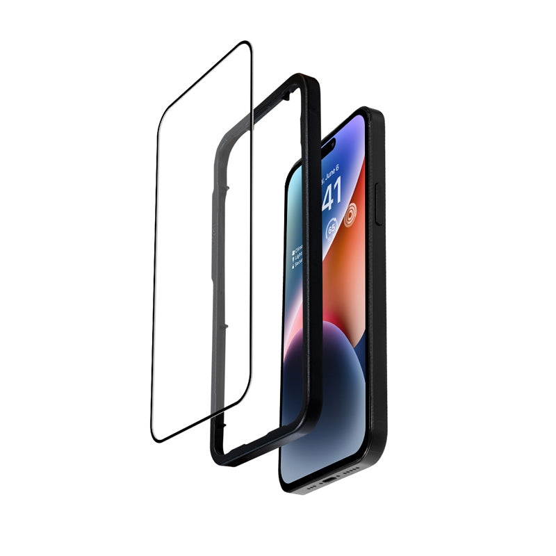 Crong Anti-Bacterial 3D Armor Glass - Fullface Αντιβακτηριδιακό Tempered Glass Apple iPhone 14 Pro - Black (CRG-AB3DAG-IP14P)