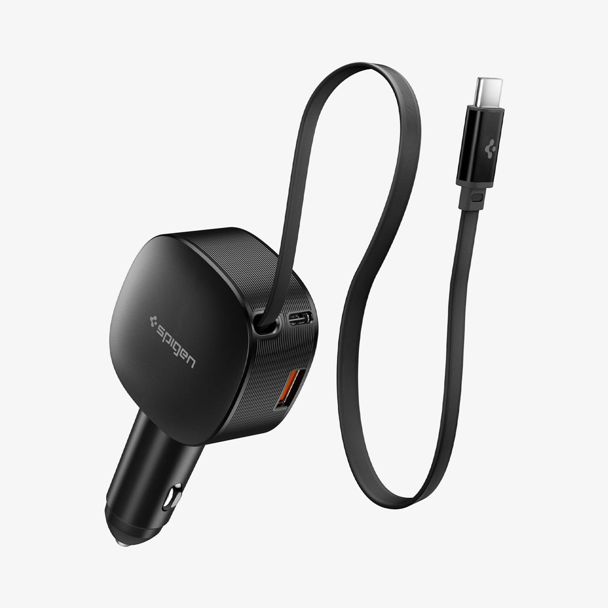 Spigen Essential EV603BT Φορτιστής Αυτοκινήτου 60W 3-in-1 με Αναδιπλούμενο USB-C Καλώδιο Μαύρος
