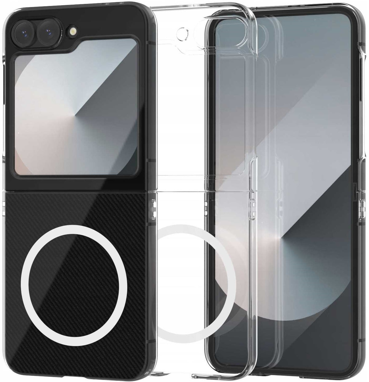 Διάφανη Σκληρή Θήκη MagSafe - Samsung Galaxy Z Flip6 - Spacecase Crystal MagCase - 2mm - Clear (5905719110840)