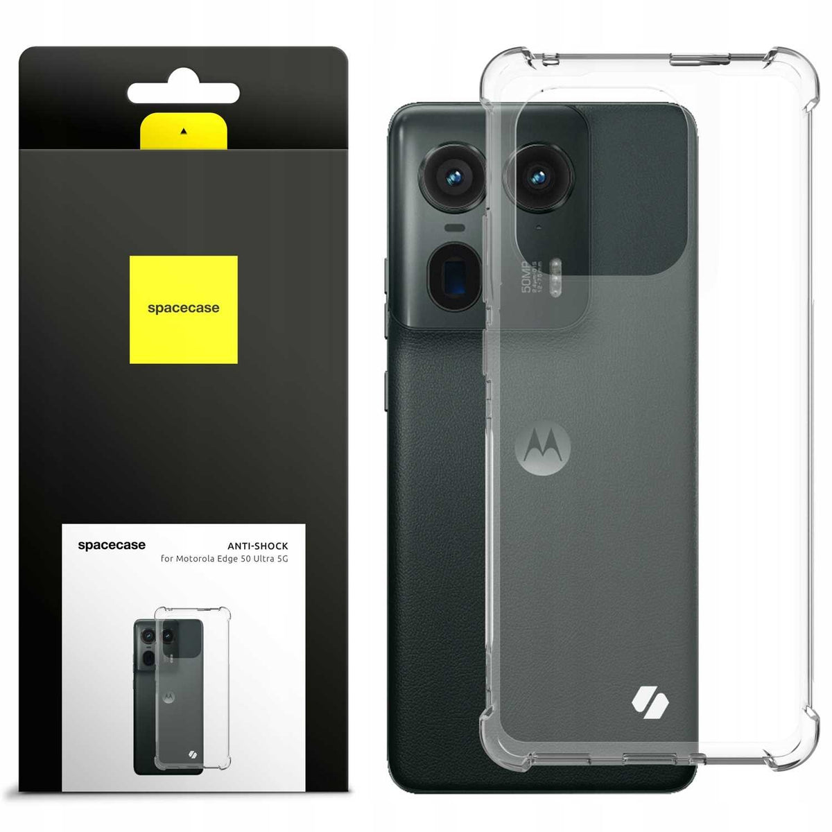 Διάφανη Θήκη Σιλικόνης - Motorola Edge 50 Ultra - Spacecase Anti-Shock - 1mm - Clear (5905719110079)