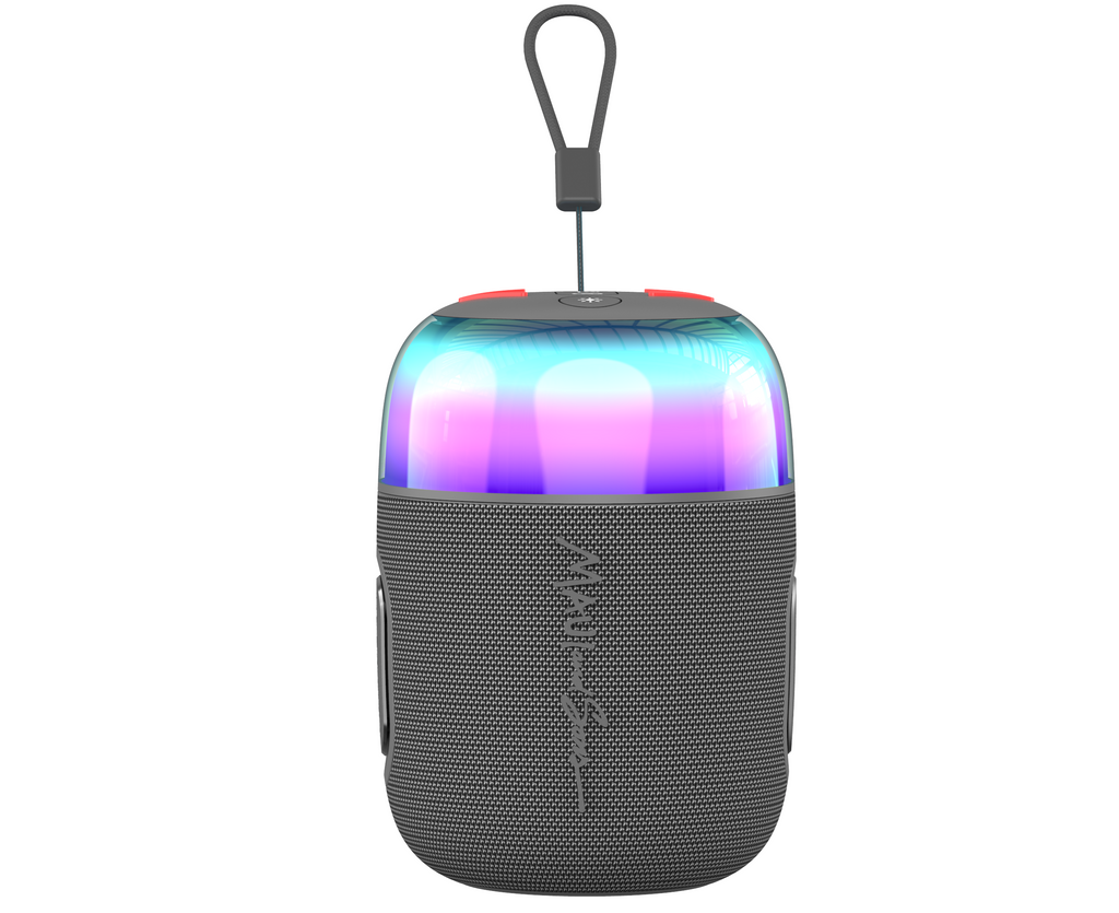Egoboo X Maui and Sons BT Led Speaker Pulse - Ασύρματο Φορητό Ηχείο Bluetooth με Φωτισμό RGB - Grey (MUS2GRY)