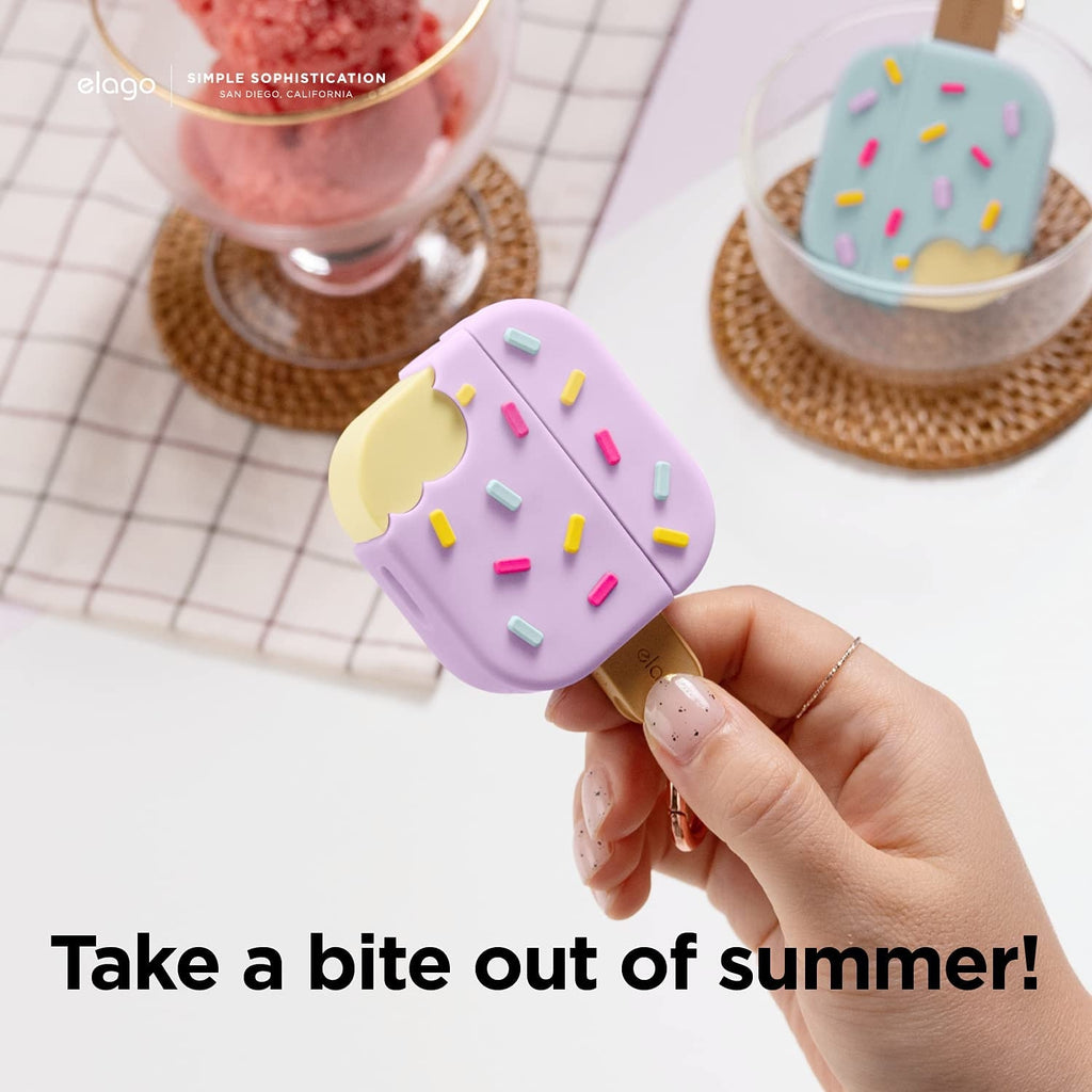 Elago AirPods Ice Cream Case - Θήκη Σιλικόνης για AirPods 3rd Gen - Lavender / Blueberry (EAP3-ICE-LV)
