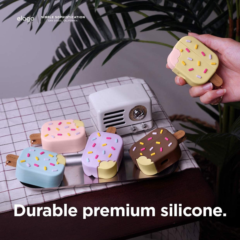 Elago AirPods Ice Cream Case - Θήκη Σιλικόνης για AirPods Pro 1st Gen - Yellow (EAPP-ICE-YE)