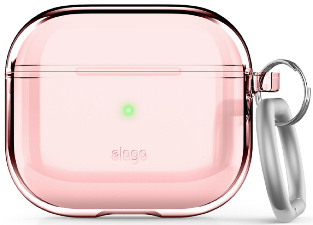 Elago AirPods 3 Clear TPU Hang Case - Ημιδιάφανη Θήκη για AirPods 3rd Gen - Lovely Pink (EAP3CL-HANG-LPK)