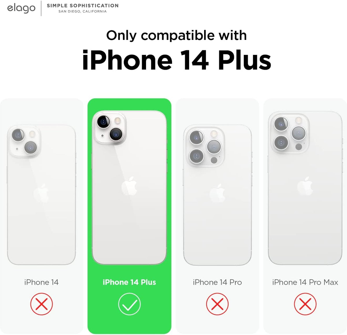 Elago Armor Case - Ανθεκτική Θήκη Σιλικόνης Apple iPhone 14 Plus - Black (ES14AM67-BK)