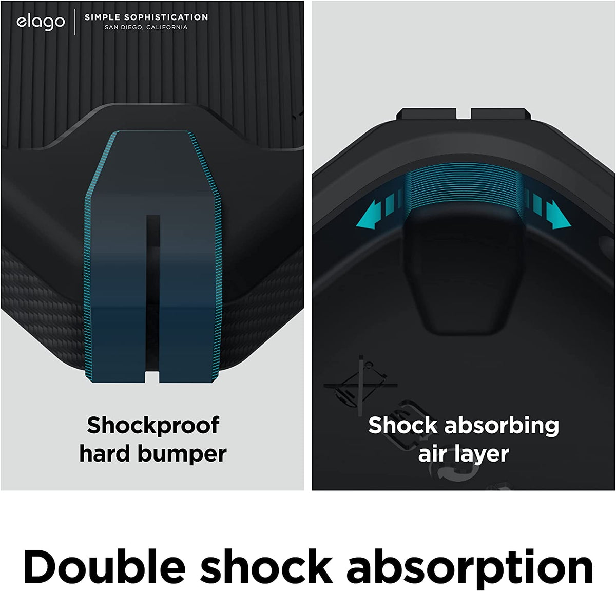 Elago Armor Case - Ανθεκτική Θήκη Σιλικόνης Apple iPhone 14 Pro - Black (ES14AM61PRO-BK)
