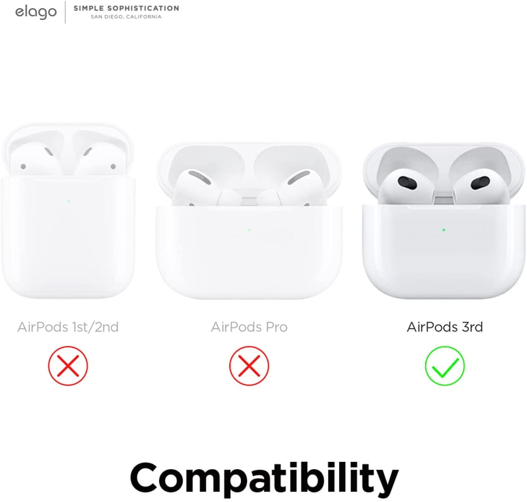 Elago AW3 Case - Ρετρό Θήκη Σιλικόνης για AirPods 3rd Gen - Classic White (EAP3AW3-CWH)