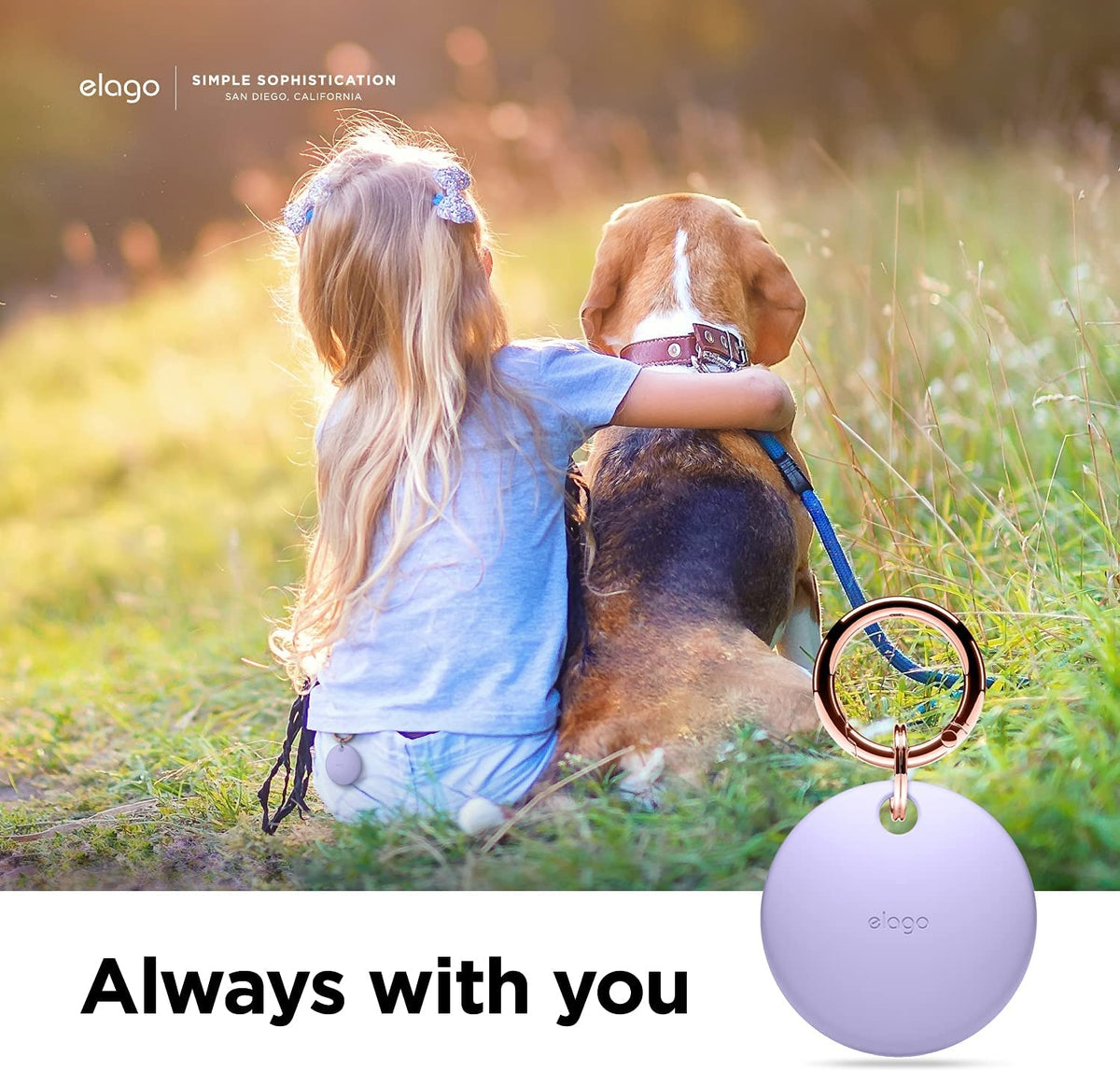 Elago Basic Case - Θήκη / Μπρελόκ Premium Σιλικόνης Apple AirTag 2 / 1 - Lavender (EATSC-BA-LV)