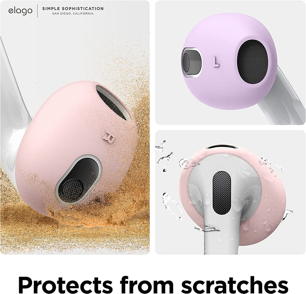 Elago Ear Tips Cover - Αντιολισθητικά Καλύμματα Premium Σιλικόνης Apple AirPods 3rd Gen - Lovely Pink / Lavender - 2 Τεμάχια 