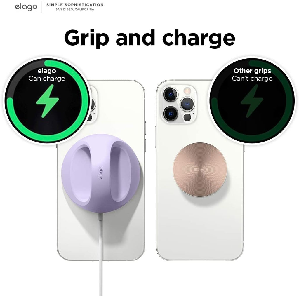 Elago Grip Magsafe Stand - Βάση Σιλικόνης για τον Ασύρματο Φορτιστή MagSafe - Lavender (EMSGRIP-LV)