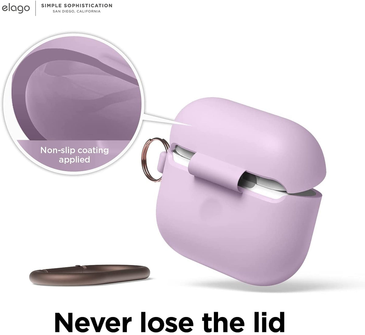 Elago Hang Case - Θήκη Σιλικόνης για AirPods 3rd Gen - Lavanda (EAP3HG-HANG-LV)