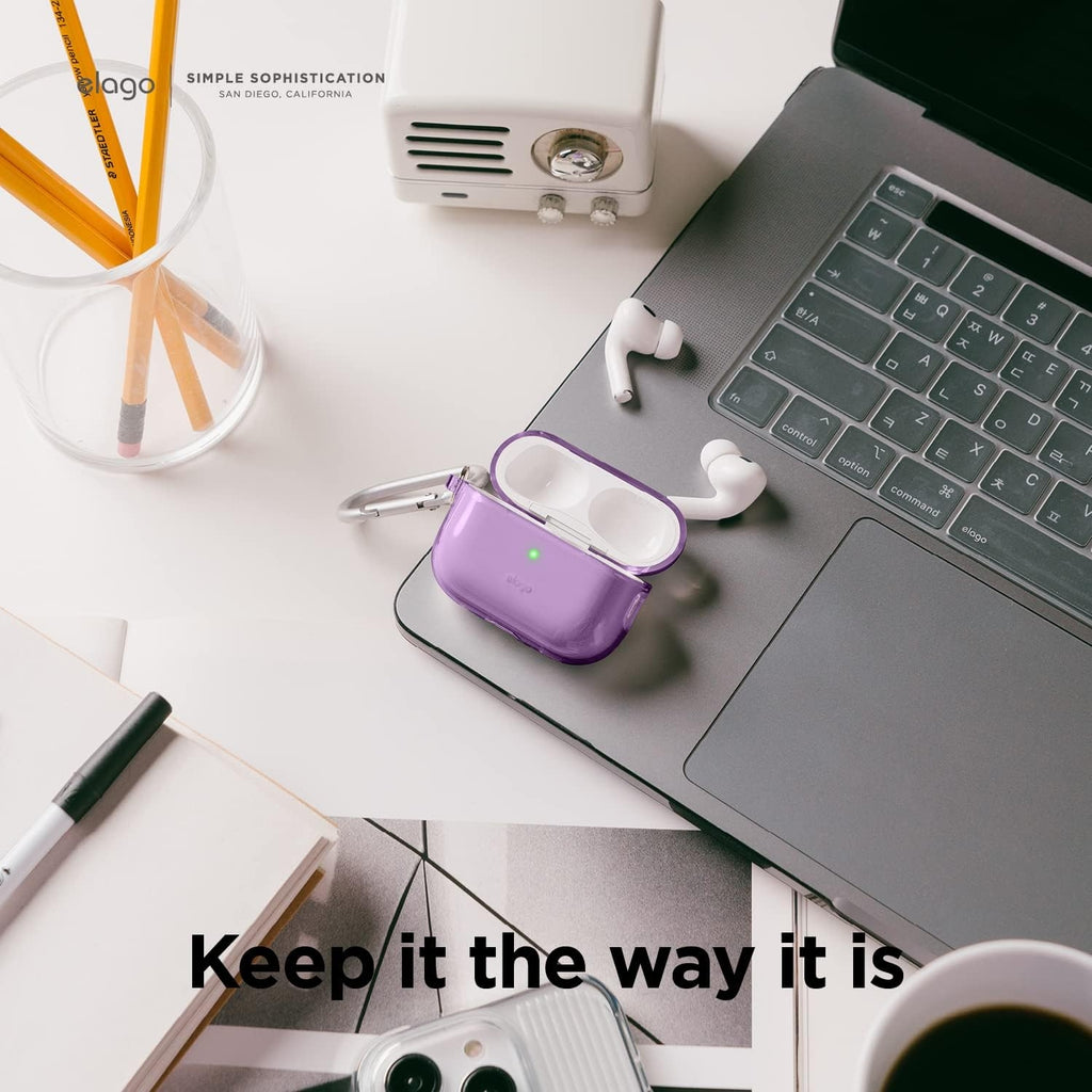 Elago Hang Case - Θήκη Σιλικόνης για Apple AirPods Pro 2nd Gen - Deep Purple (EAPP2CL-HANG-DPU)