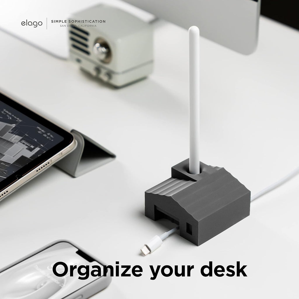 Elago Home Stand - Βάση Premium Σιλικόνης για Apple Pencil / Γραφίδα - Dark Grey (EST-APEN-HOME-DGY)