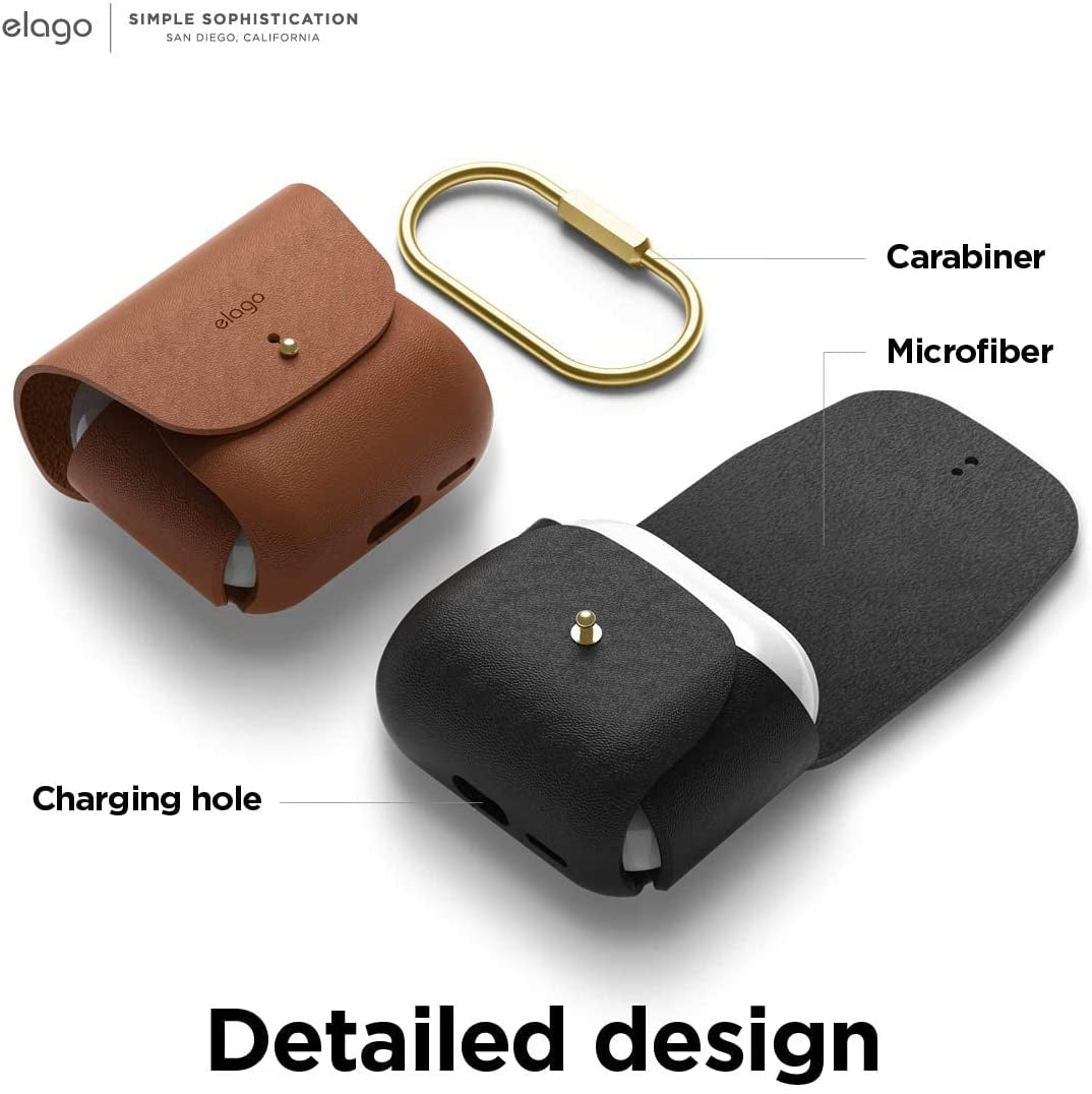 Elago Leather Case - Δερμάτινη Θήκη για AirPods 3rd Gen - Black (EAP3LE-BK)