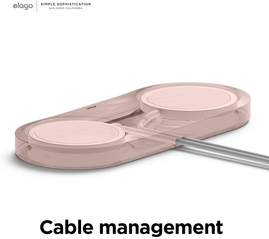 Elago MagSafe Charging Hub Duo - Βάση Σιλικόνης για τον Ασύρματο Φορτιστή MagSafe - Sand Pink (EMSHUB-DUO-SPK)
