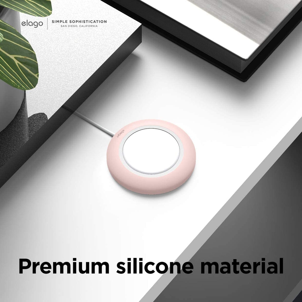 Elago MagSafe Charging Pad - Βάση Σιλικόνης για τον Ασύρματο Φορτιστή MagSafe - Lovely Pink (EMSPAD1-LPK)