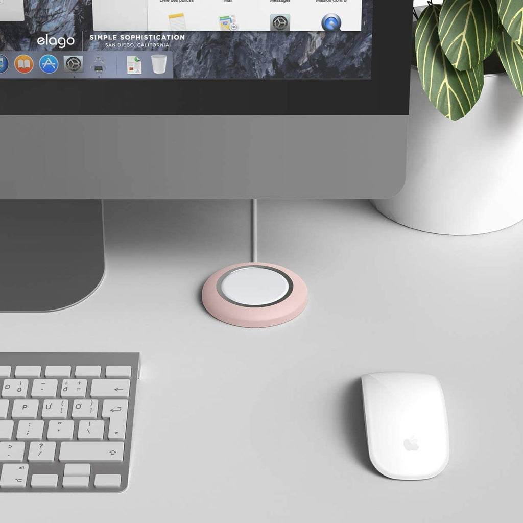 Elago MagSafe Charging Pad - Βάση Σιλικόνης για τον Ασύρματο Φορτιστή MagSafe - Lovely Pink (EMSPAD1-LPK)