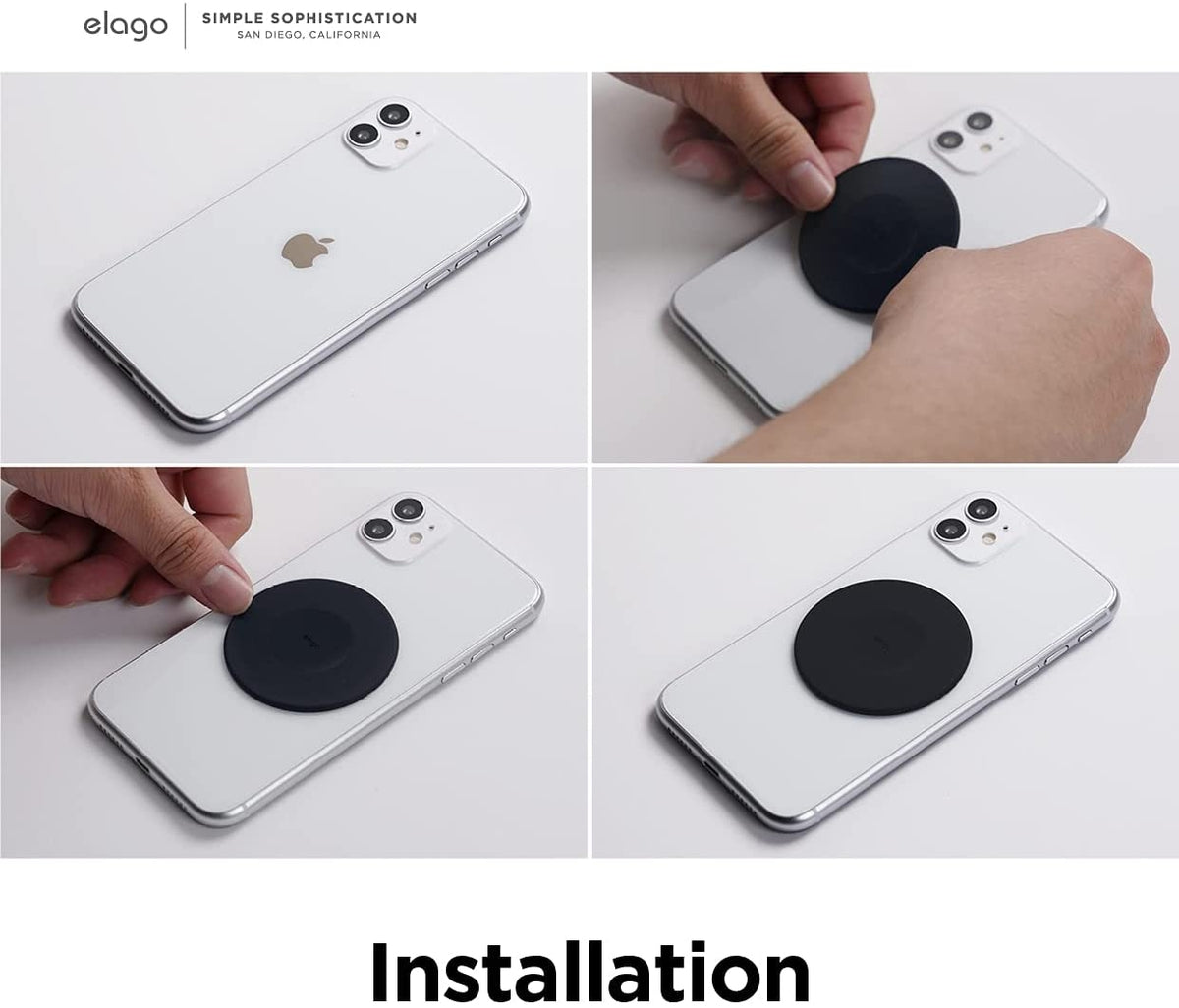 Elago MagSafe Guide for Smartphones - Αυτοκόλλητο MagSafe για Συσκευές με Ασύρματη Φόρτιση - Sand Pink (EMSGUIDE-SPK)