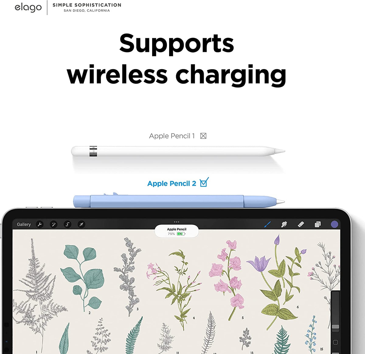 Elago Monami X - Θήκη Premium Σιλικόνης Apple Pencil 2nd Gen - Viola (EAPEN2-SC-MNM-VIOLA)