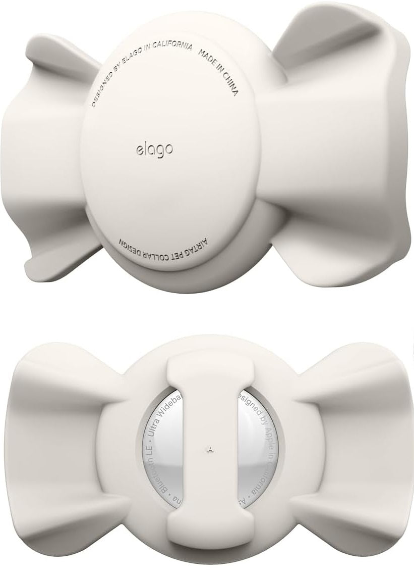 Elago Ribbon Pet Collar Case - Θήκη Premium Σιλικόνης Apple AirTag 2 / 1 για Κολάρο Κατοικιδίων - Stone (EAT-RIBBON-PET-ST)