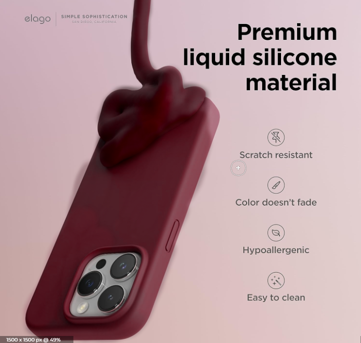 Elago Silicone Case - Premium Θήκη Σιλικόνης Apple iPhone 15 Pro - Burgundy (ES15SC61PRO-BGD)