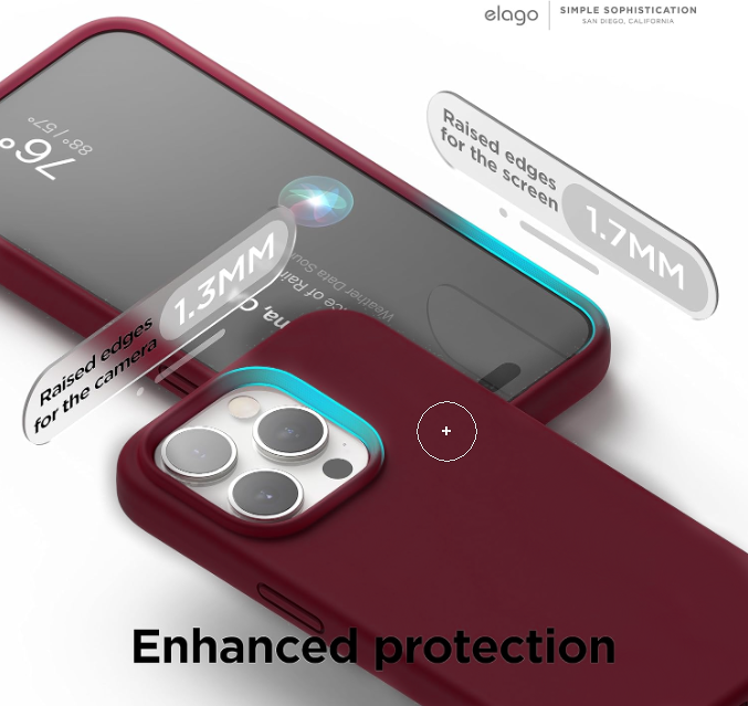 Elago Silicone Case - Premium Θήκη Σιλικόνης Apple iPhone 15 Pro - Burgundy (ES15SC61PRO-BGD)
