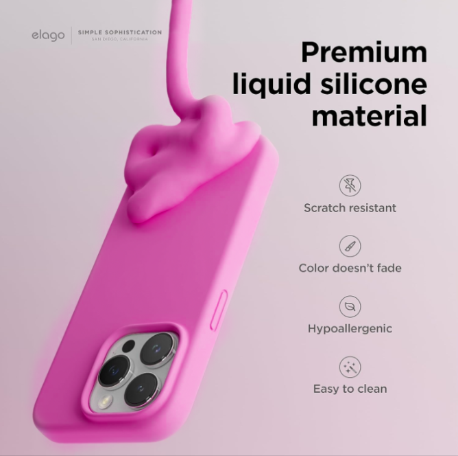 Elago Silicone Case - Premium Θήκη Σιλικόνης Apple iPhone 15 Pro - Hot Pink (ES15SC61PRO-HPK)