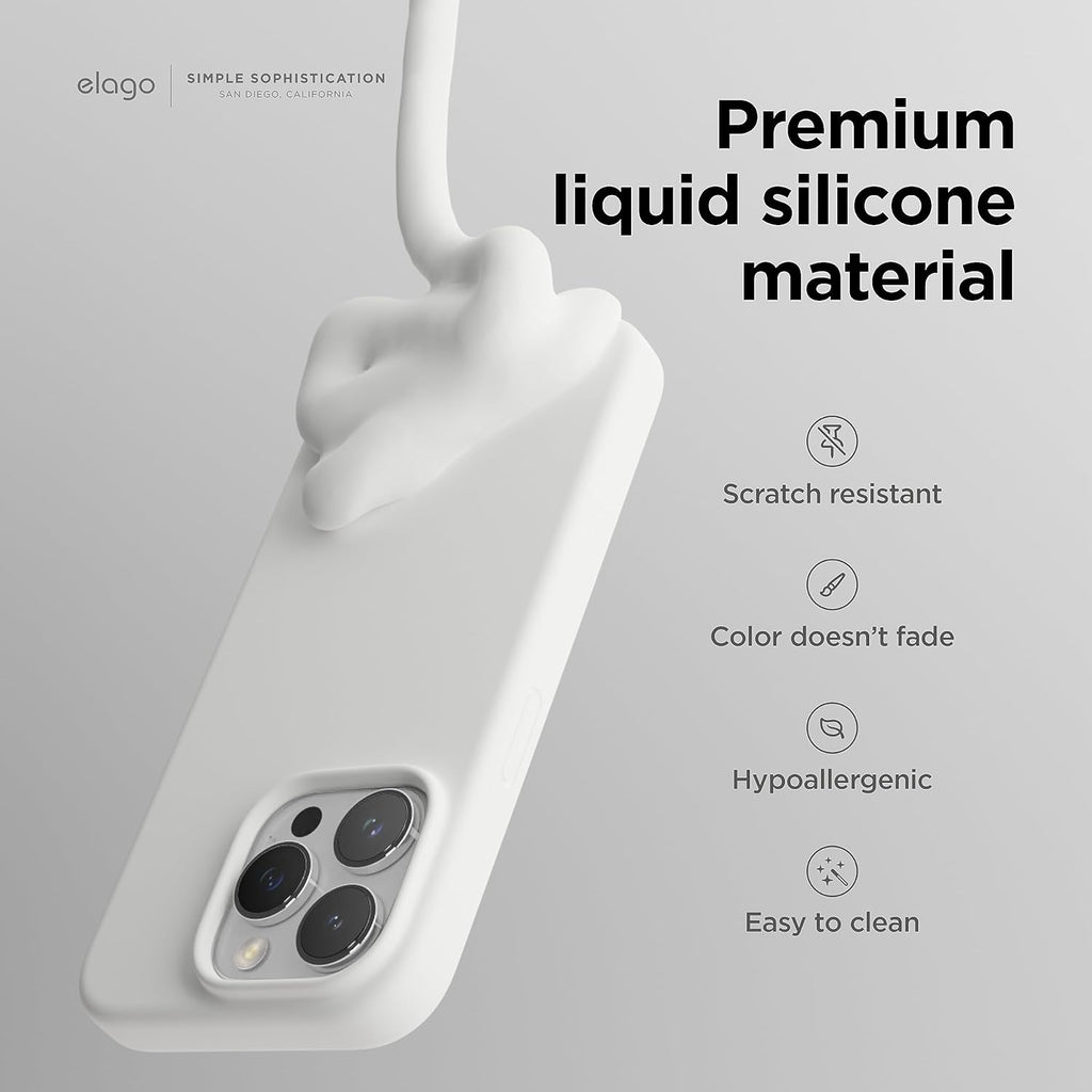 Elago Silicone Case - Premium Θήκη Σιλικόνης Apple iPhone 15 Pro - White (ES15SC61PRO-WH)
