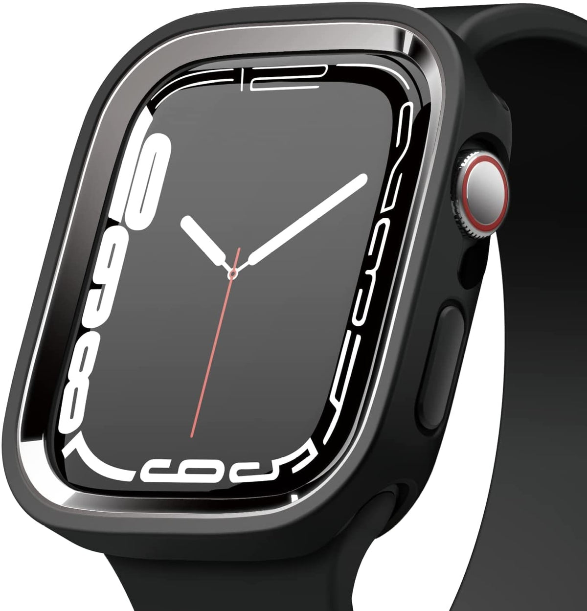 Elago Θήκη Duo Case Apple Watch SE/9/8/7/6/5/4 (45/44mm) - Black / Metalic Dark Grey (EAW45DUO-BKMDGY)